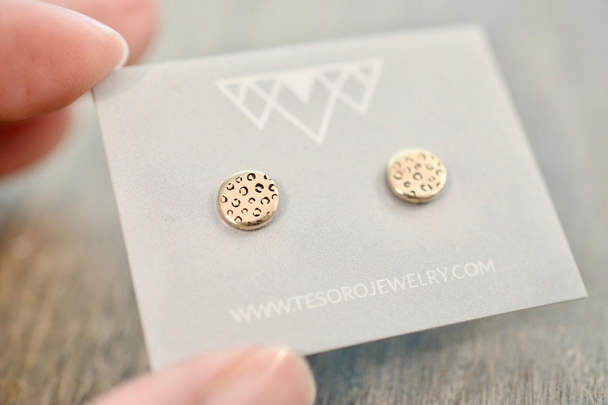 Leopard Print Earrings - Sterling Animal Print Stud Earrings