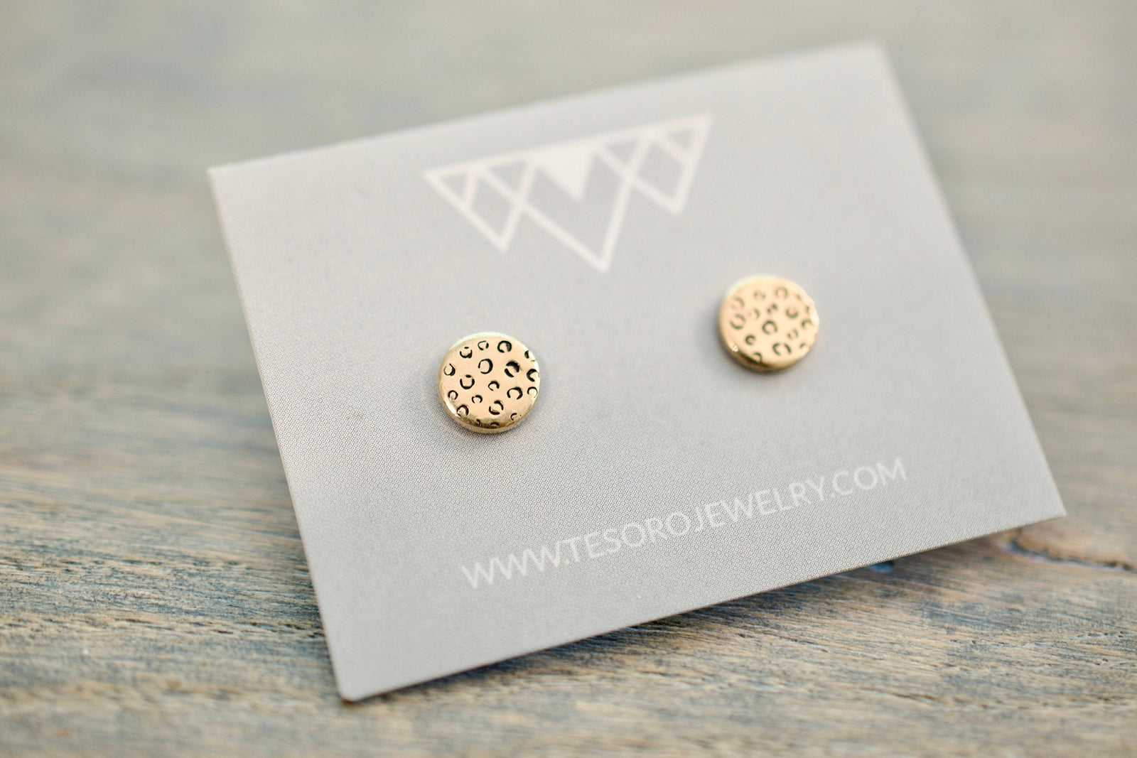 Leopard Print Earrings - Sterling Animal Print Stud Earrings