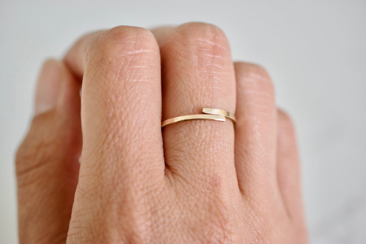 Wrap Ring - Sterling Silver 14kt Gold Filled Wrap Ring - Gift for Her