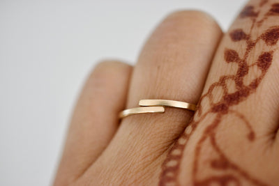 Wrap Ring - Sterling Silver 14kt Gold Filled Wrap Ring - Gift for Her