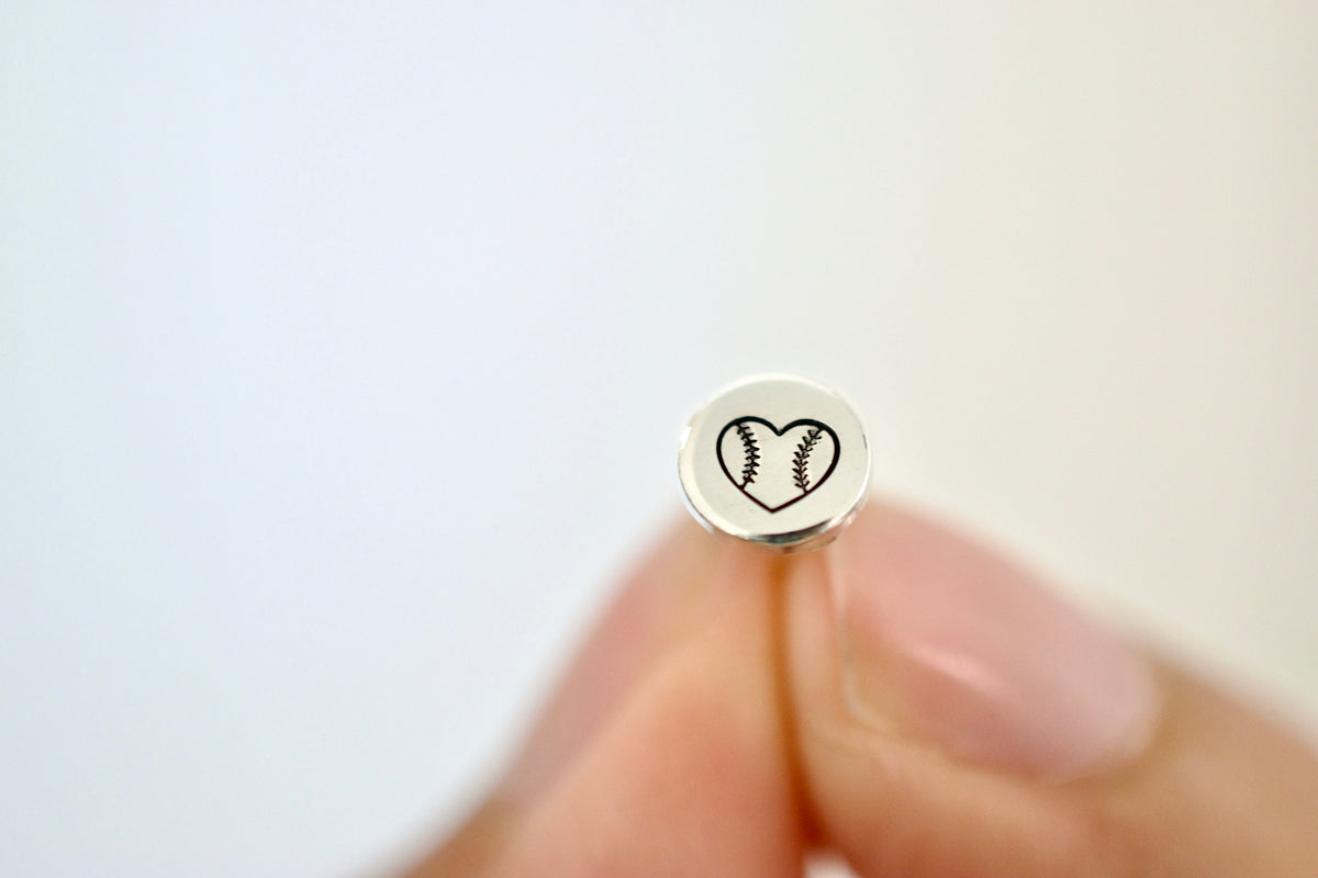 Baseball Love Earrings - Sterling Stud Earrings