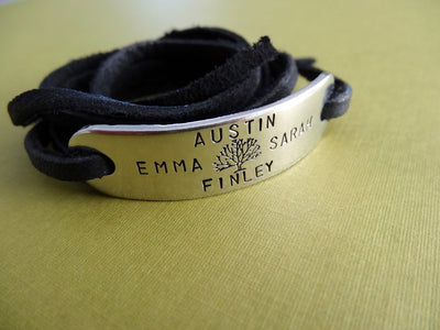Family Tree Wrap Bracelet | Custom Bracelet, Detail