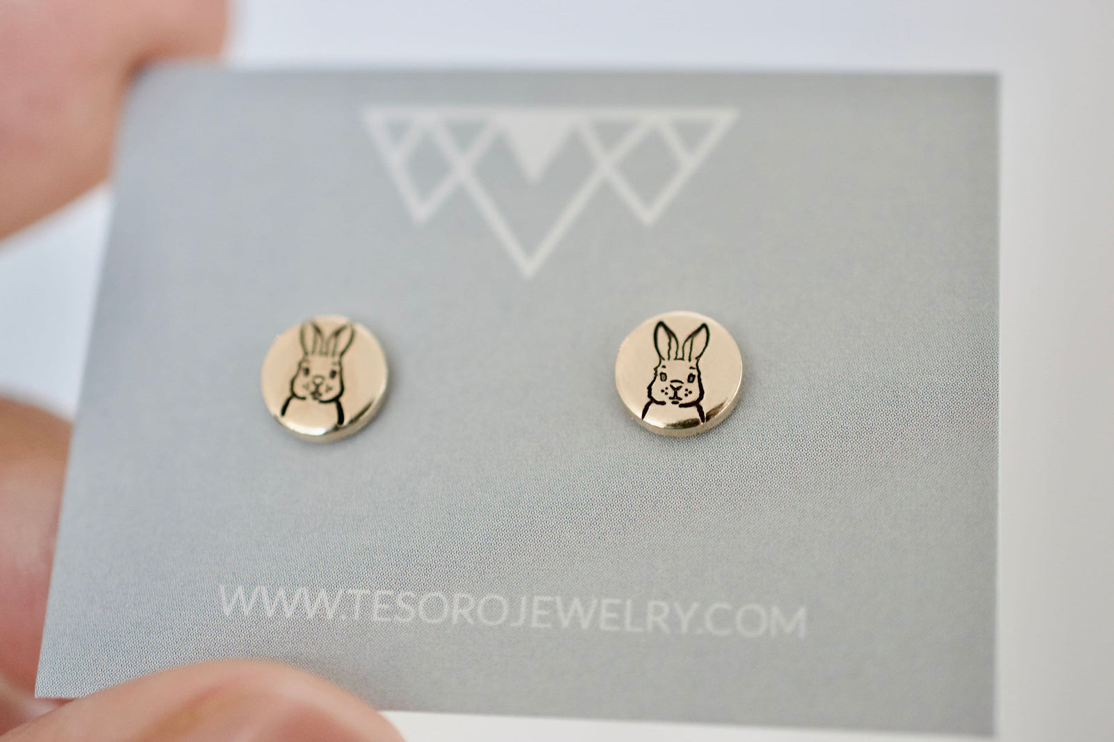 Bunny Earrings - Sterling Stud Earrings