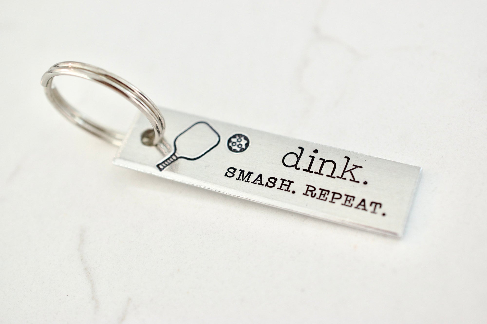 Dink Smash Repeat Pickleball Keychain - Personalized Gift