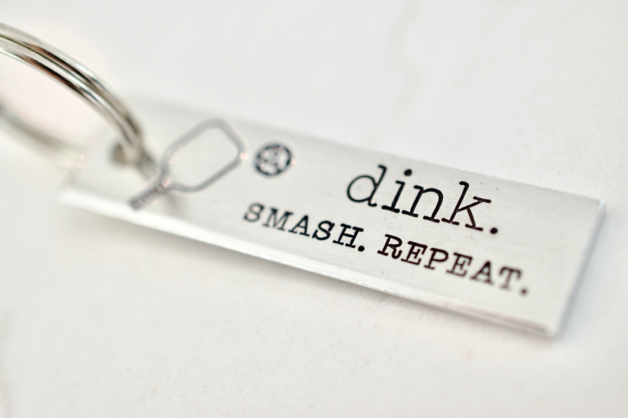 Dink Smash Repeat Pickleball Keychain - Personalized Gift