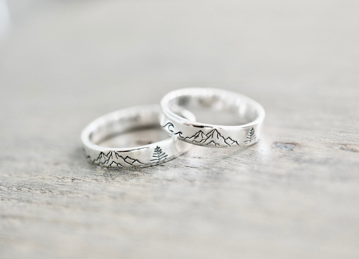 Sea Mountain Forest Ring - Sterling Silver Ring