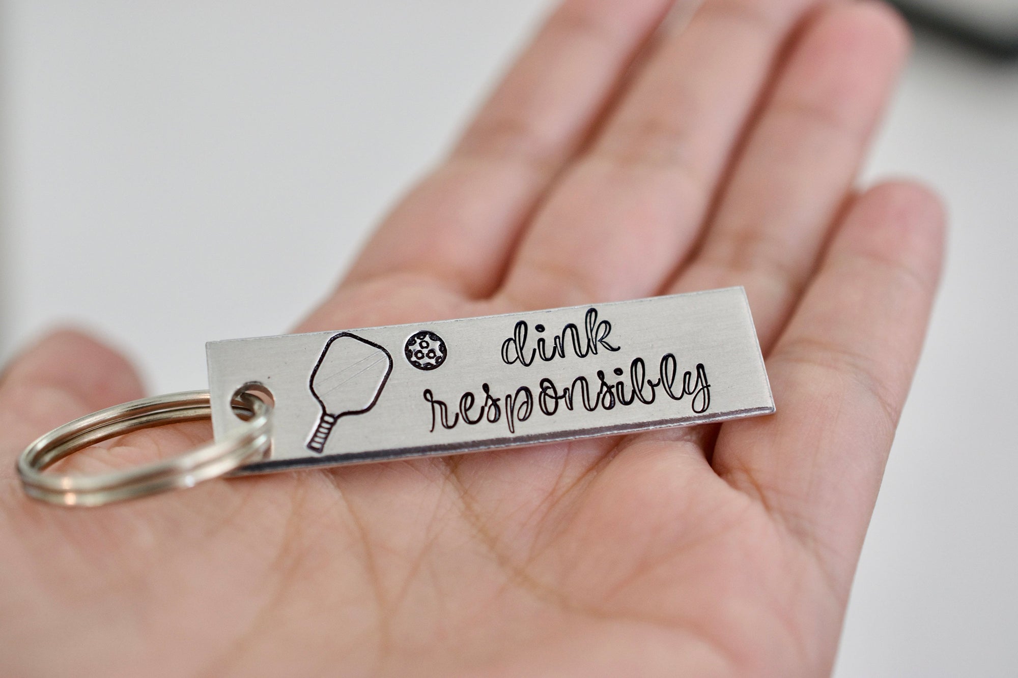 Dink Responsibly Keychain - Personalized Pickleball Gift