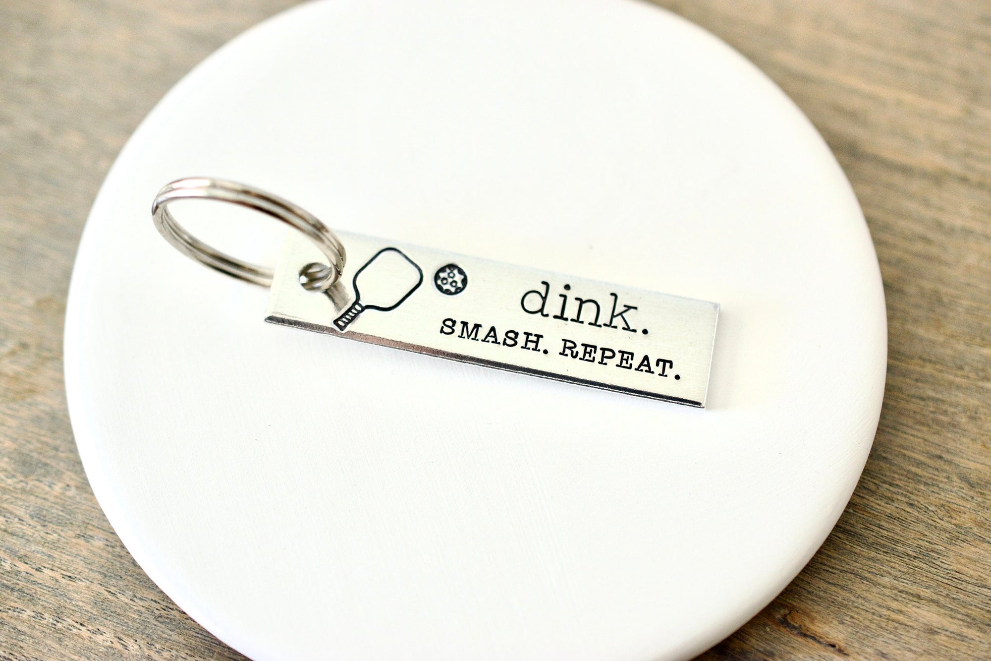 Dink Smash Repeat Pickleball Keychain - Personalized Gift