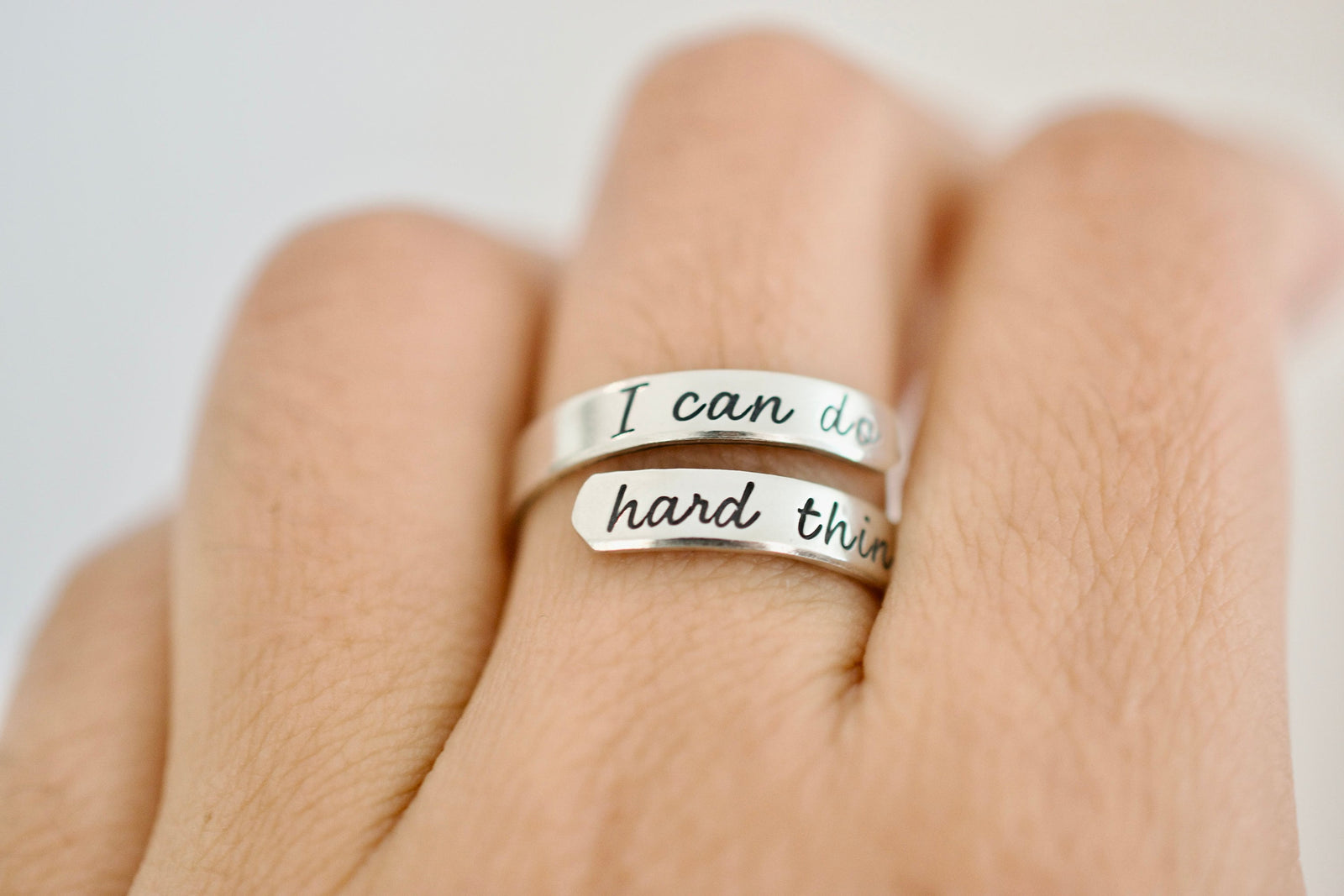 I Can Do Hard Things Wrap Ring