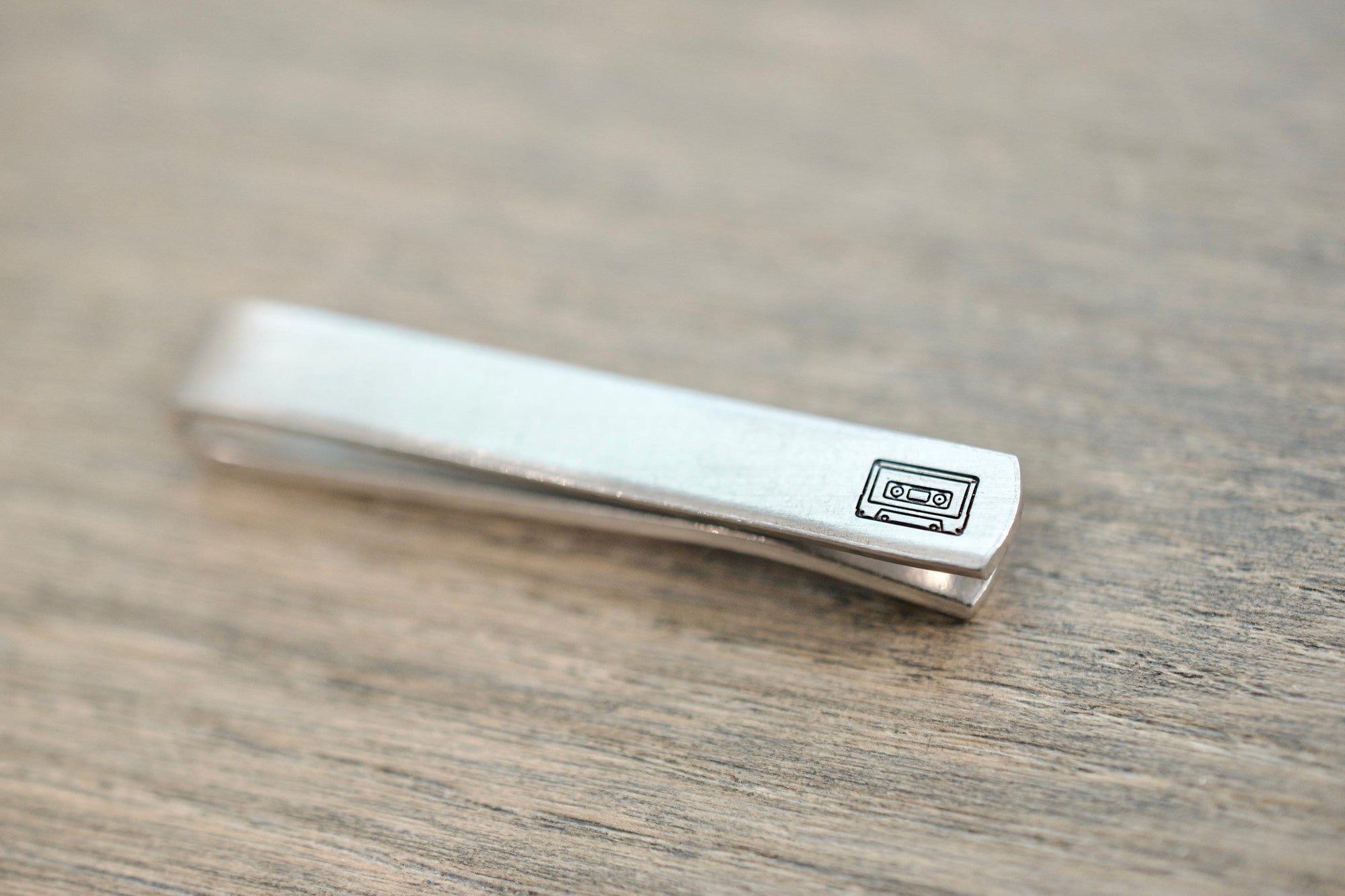 Cassette Tape Tie Clip - 70s 80s Throwback Tie Clip