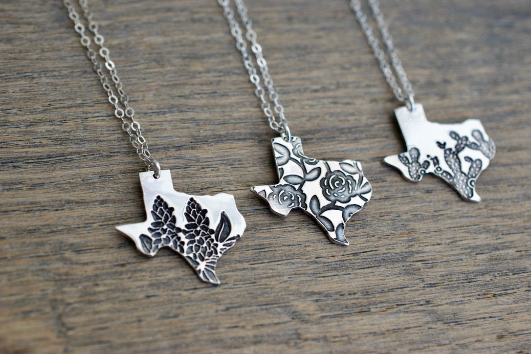 Floral Texas Necklace - Sterling Texas Charm
