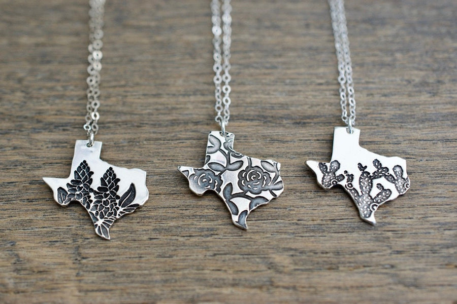 Floral Texas Necklace - Sterling Texas Charm