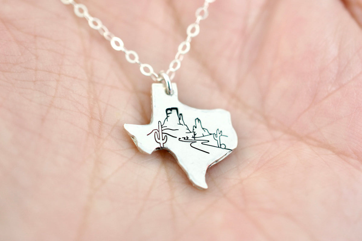 Texas Necklace - Sterling Texas Charm