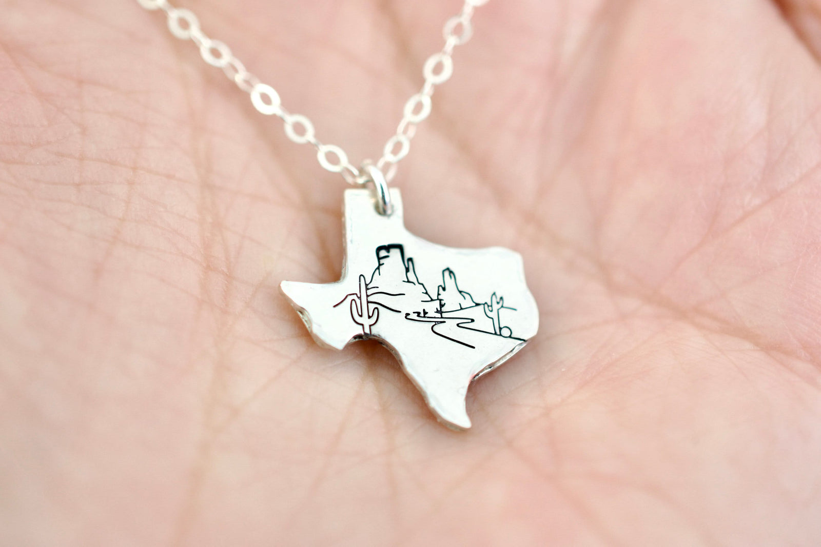 Texas Necklace - Sterling Texas Charm