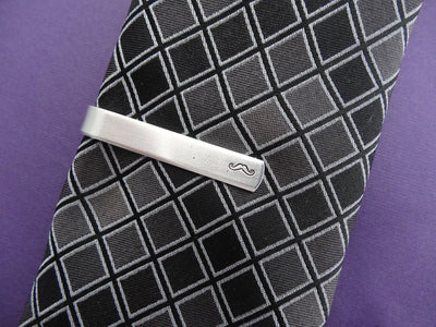 Glasses Tie Clip | Stamped Tie Clip, On Tie