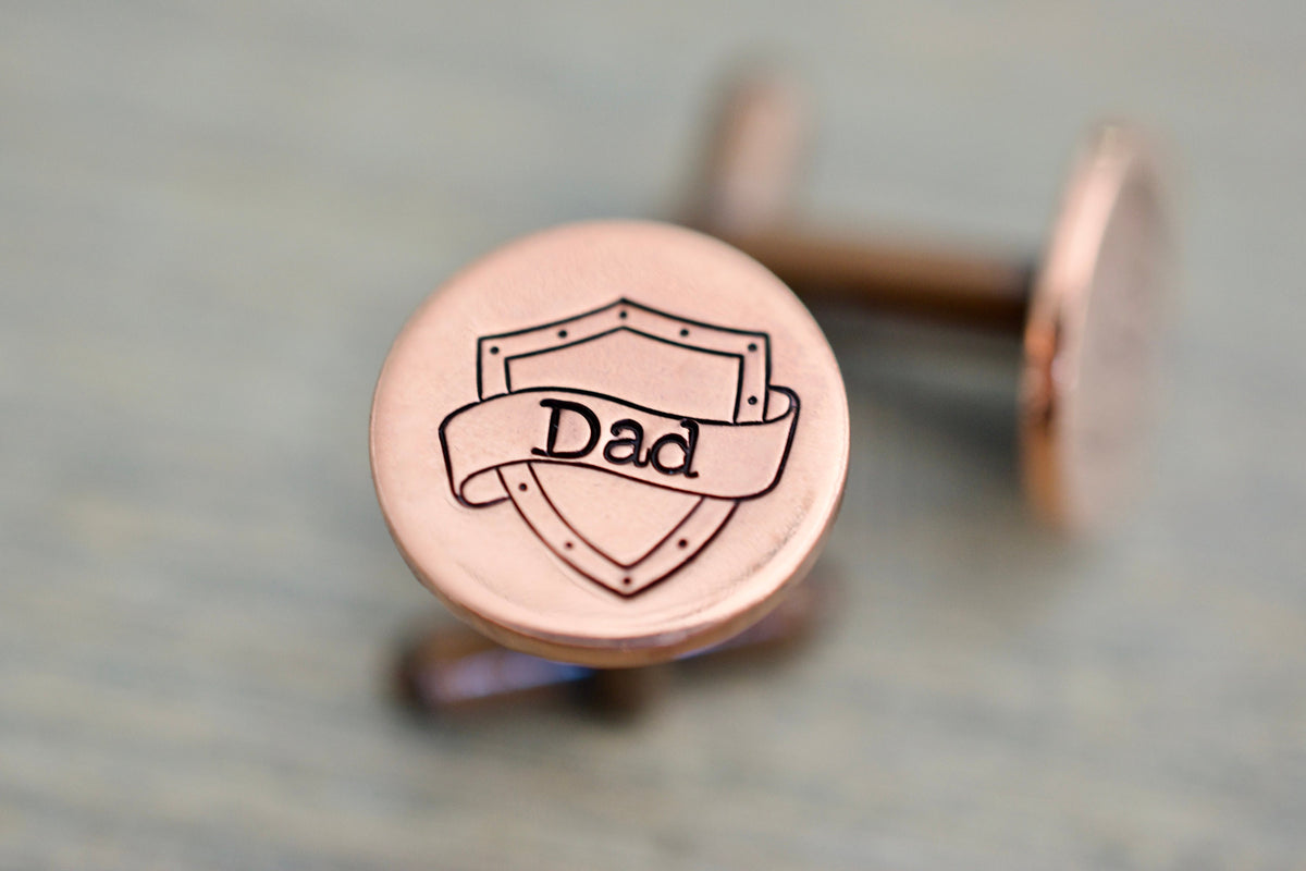 Dad Cufflinks - Copper Cufflinks - Gift for him, Wedding