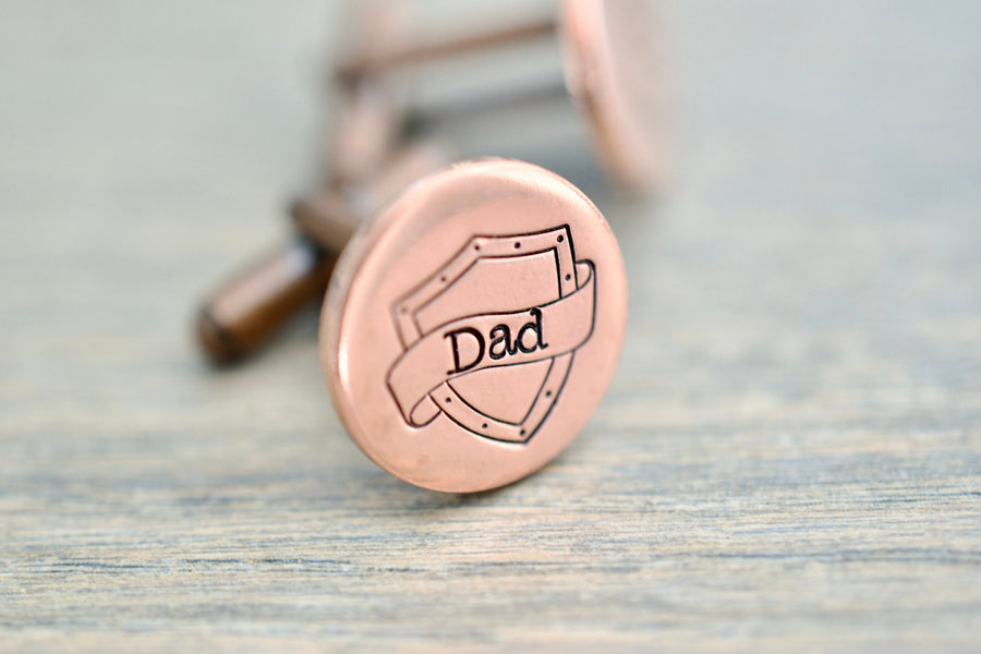 Dad Cufflinks - Copper Cufflinks - Gift for him, Wedding