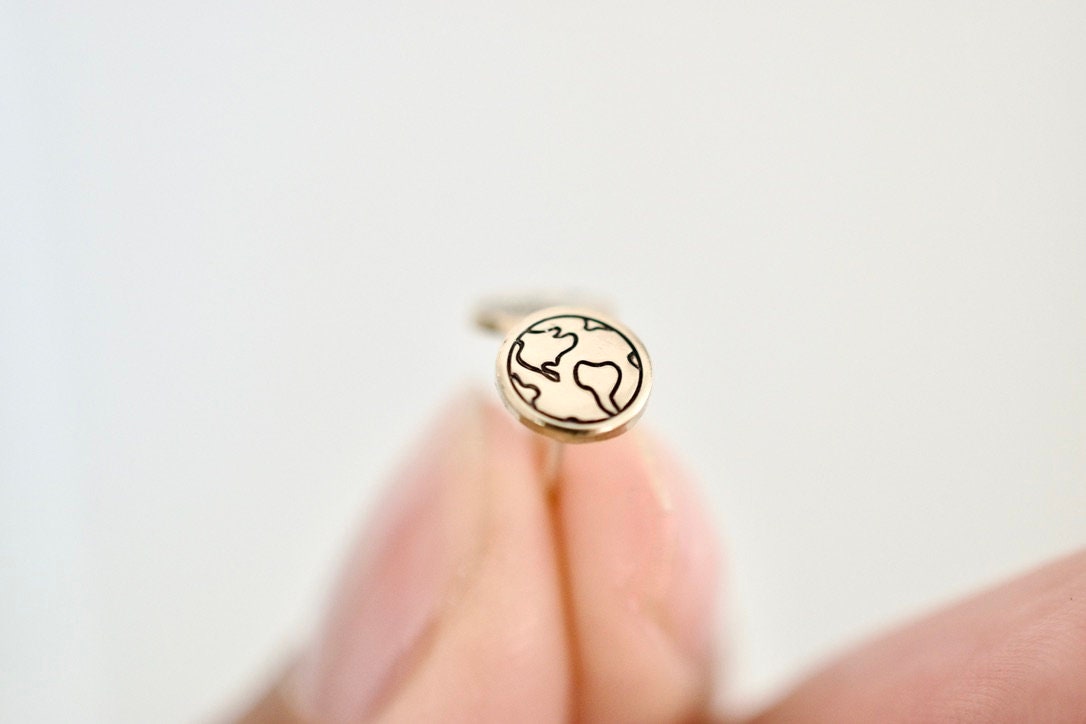 World Earrings - Gold Earth Earrings