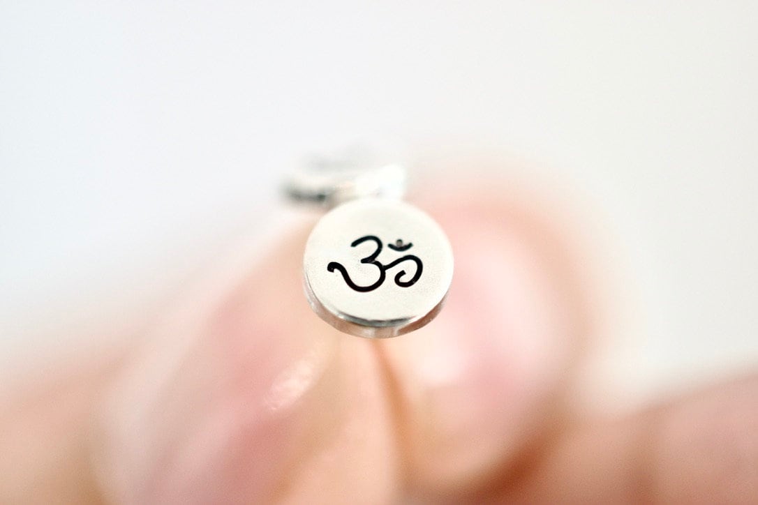 Om Earrings - Sterling Stud Earrings