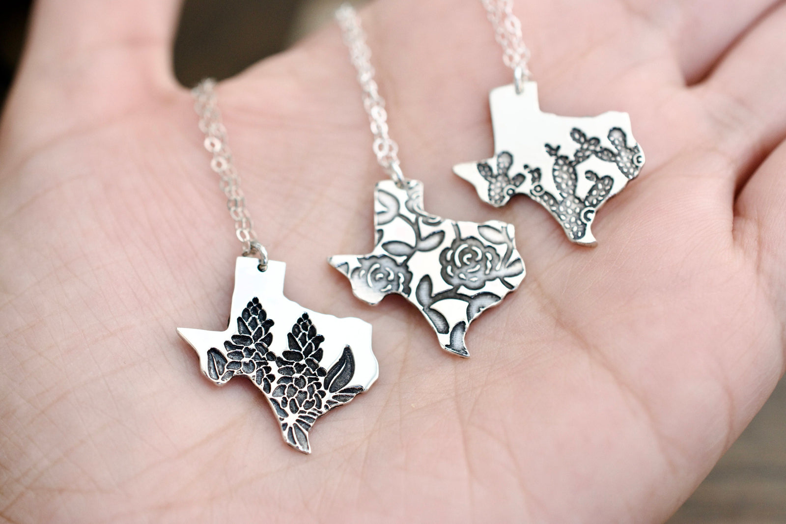Floral Texas Necklace - Sterling Texas Charm