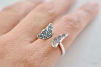 Butterfly Wing Ring - Sterling Silver Ring