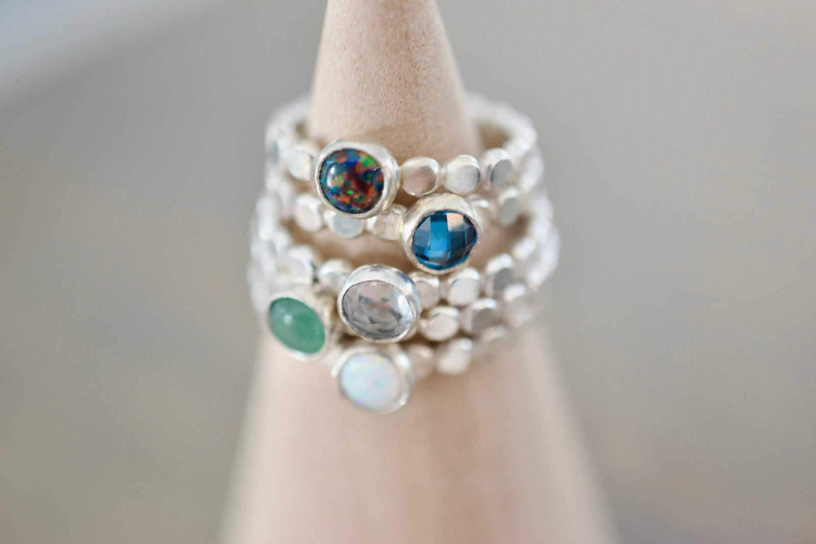 Adventurine Sterling Gemstone Ring - August Birthstone