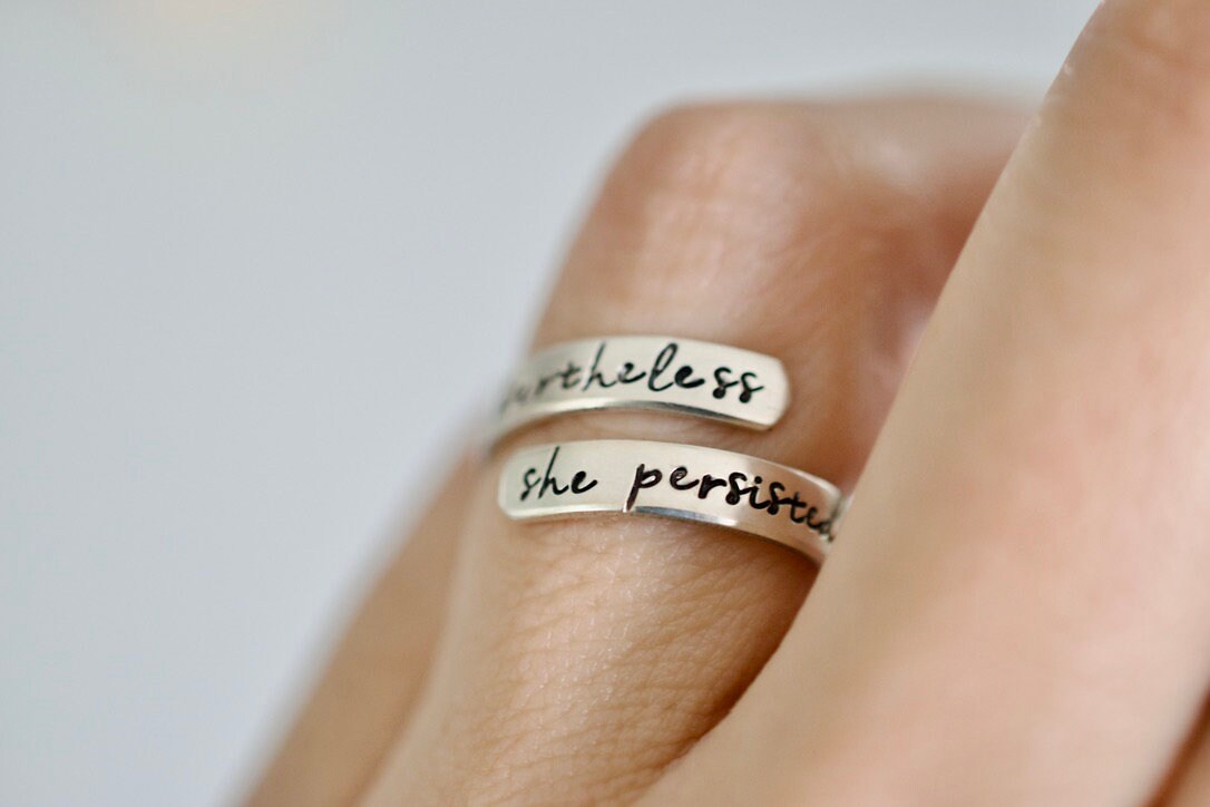 Nevertheless she persisted Ring - Sterling Silver Ring