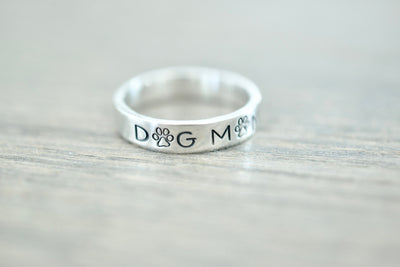 Dog Mom Ring - Sterling Silver Ring