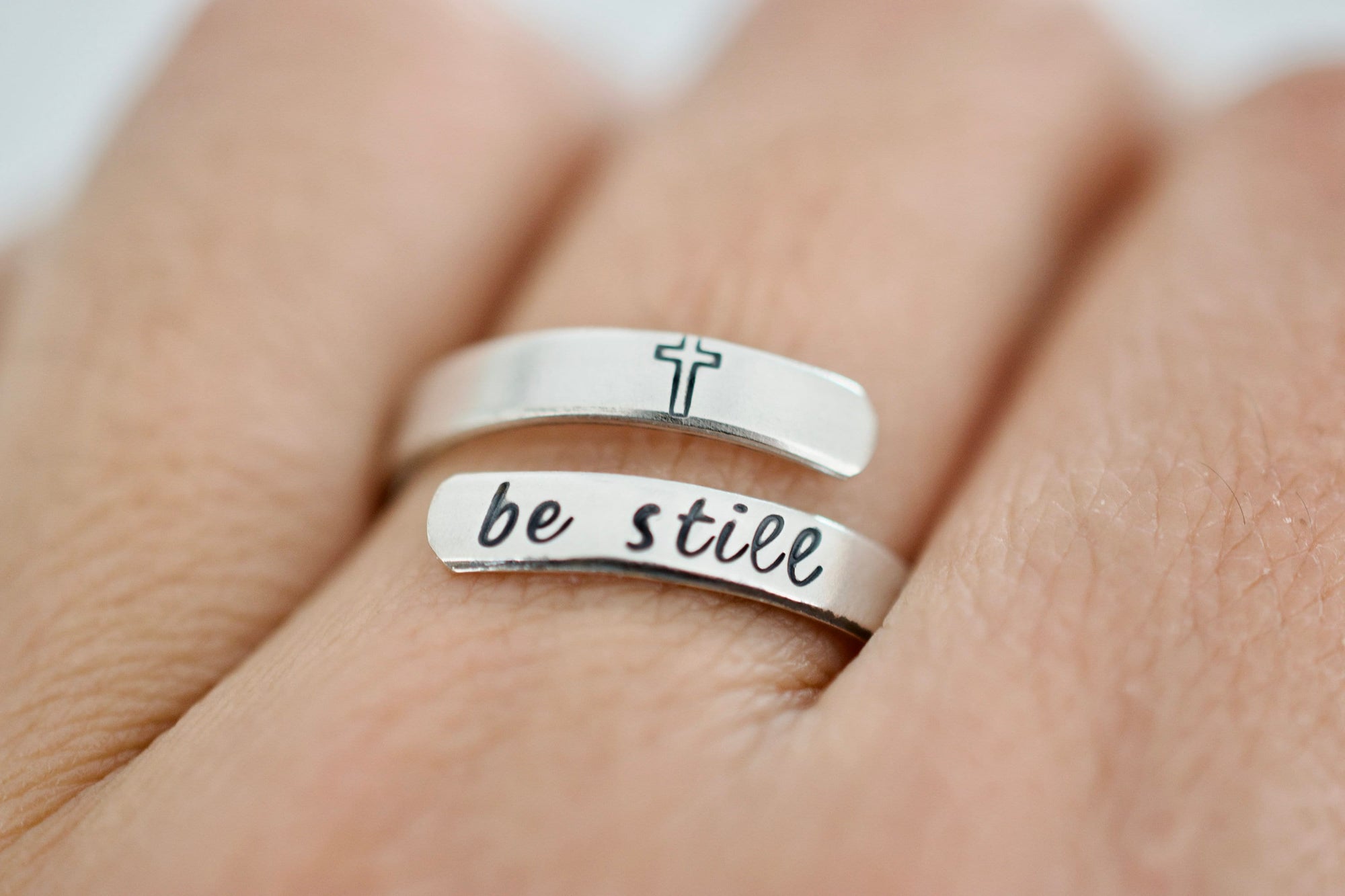 Be Still Cross Wrap Ring