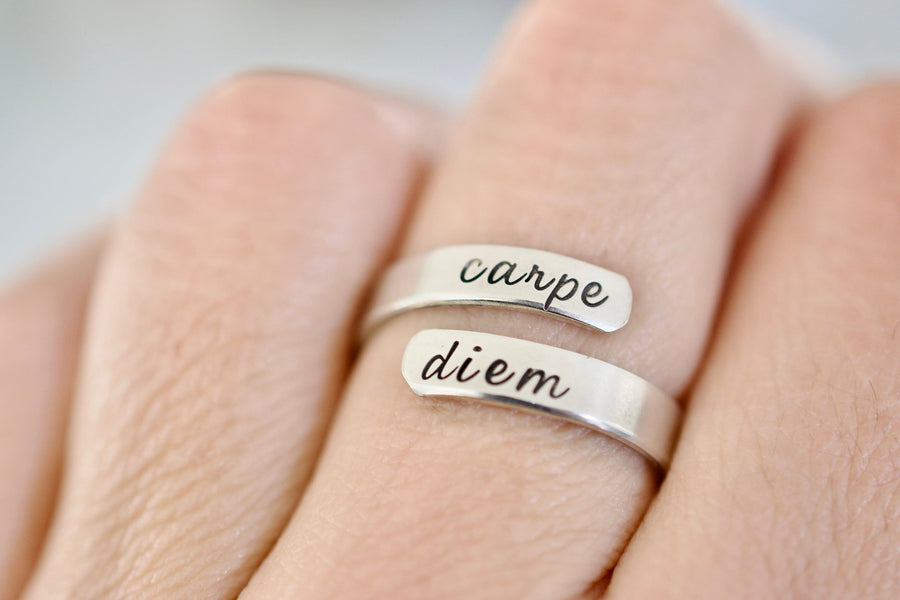 Carpe Diem Wrap Ring - Seize the Day Ring