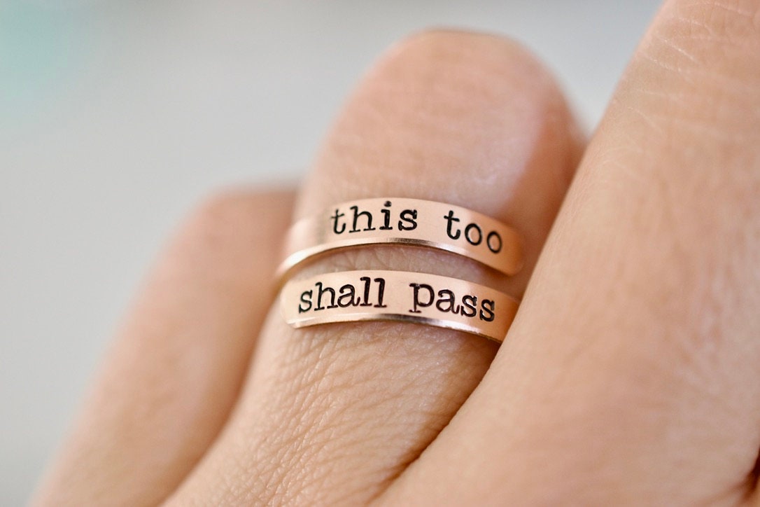 This Too Shall Pass Wrap Ring