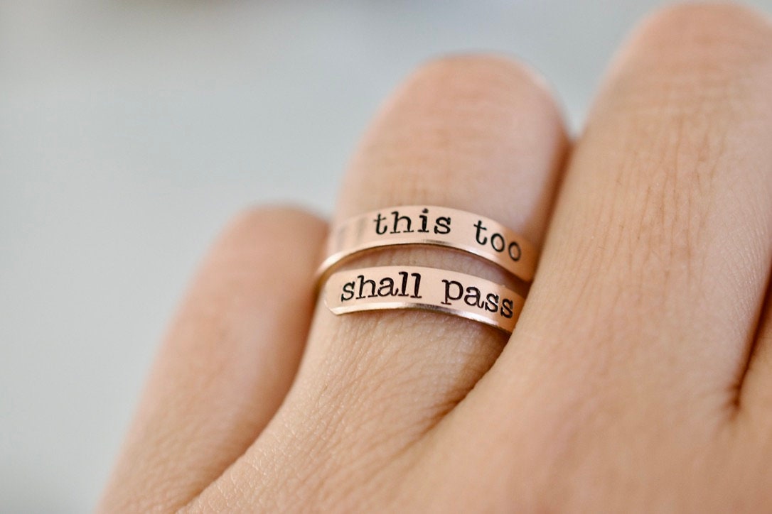 This Too Shall Pass Wrap Ring