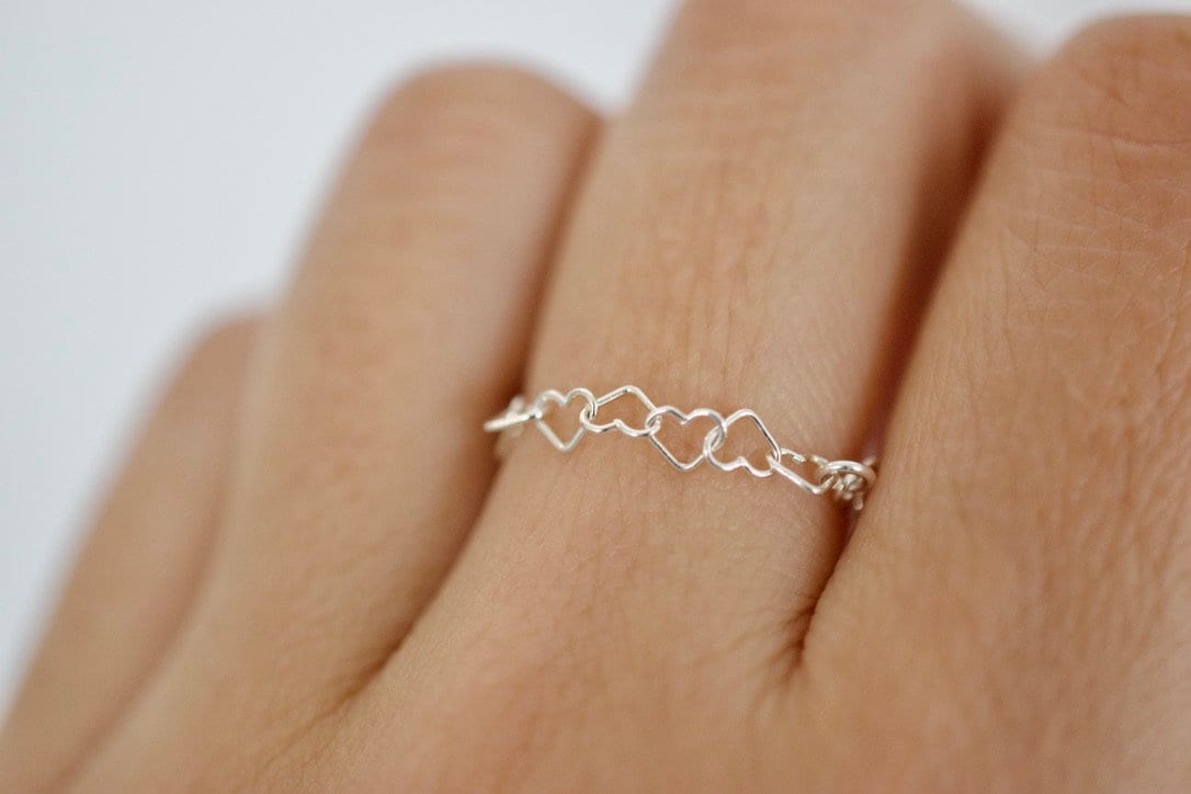 Heart Chain Ring