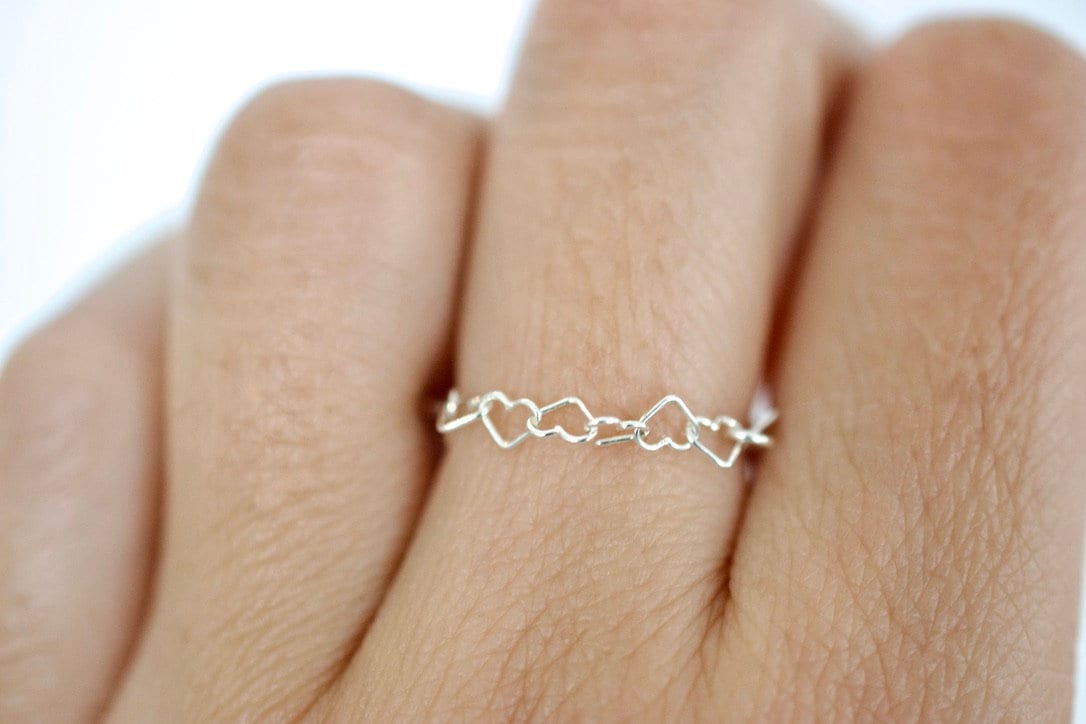 Heart Chain Ring