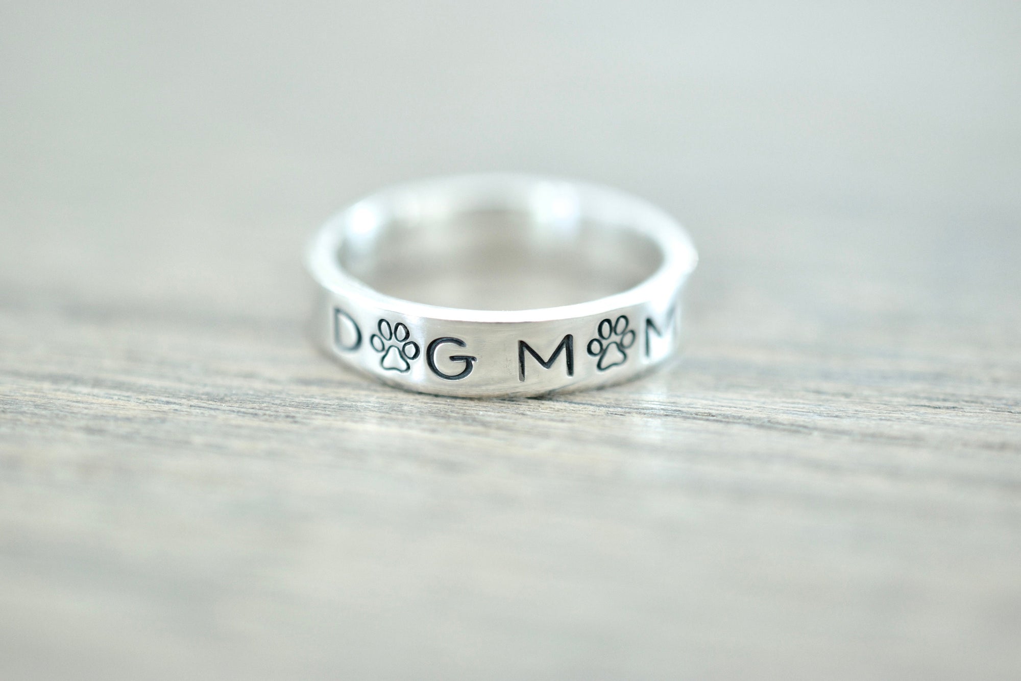 Dog Mom Ring - Sterling Silver Ring