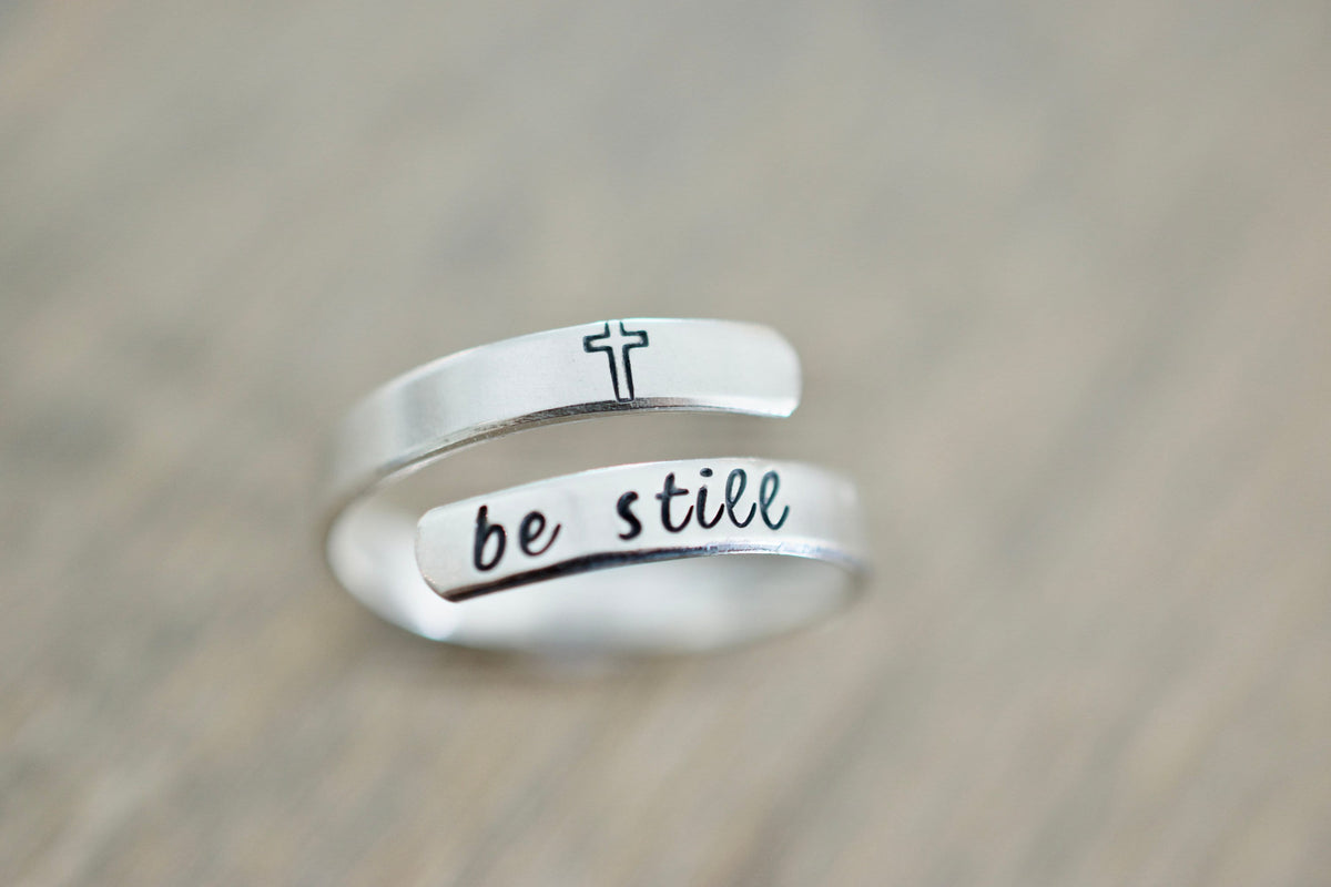 Be Still Cross Wrap Ring