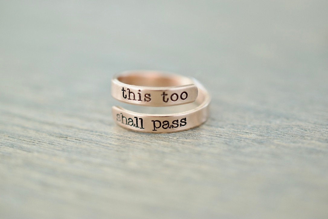 This Too Shall Pass Wrap Ring