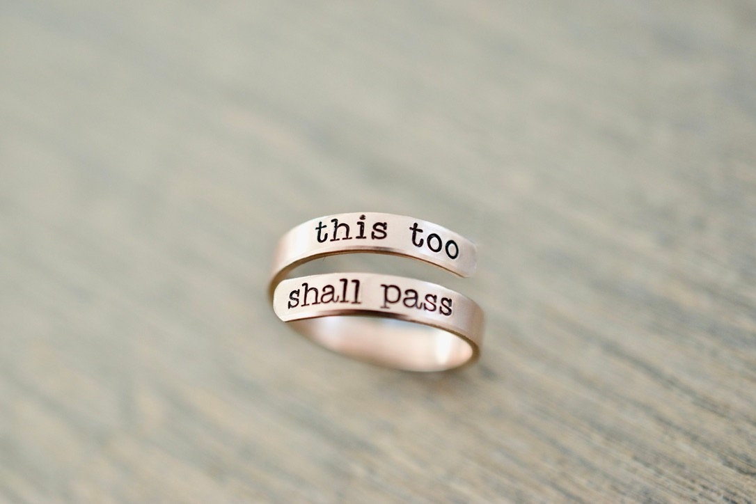 This Too Shall Pass Wrap Ring