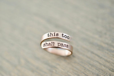 This Too Shall Pass Wrap Ring