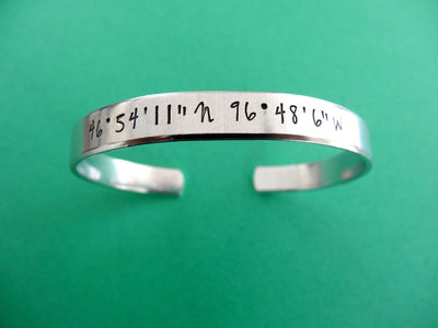Coordinates Cuff Bracelet