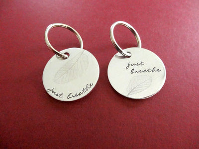 Just Breathe Keychain, set of two