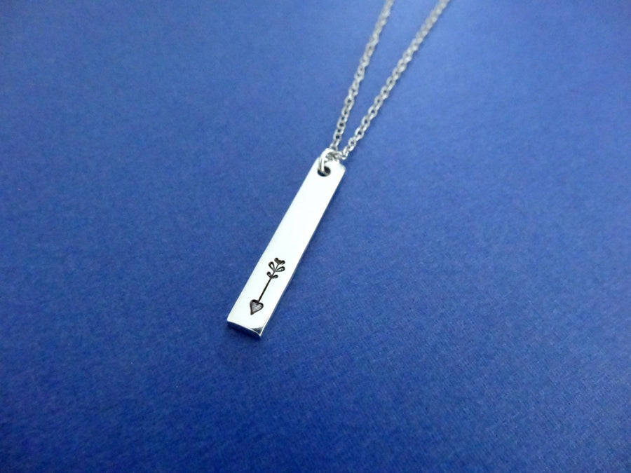 Arrow Necklace, side view