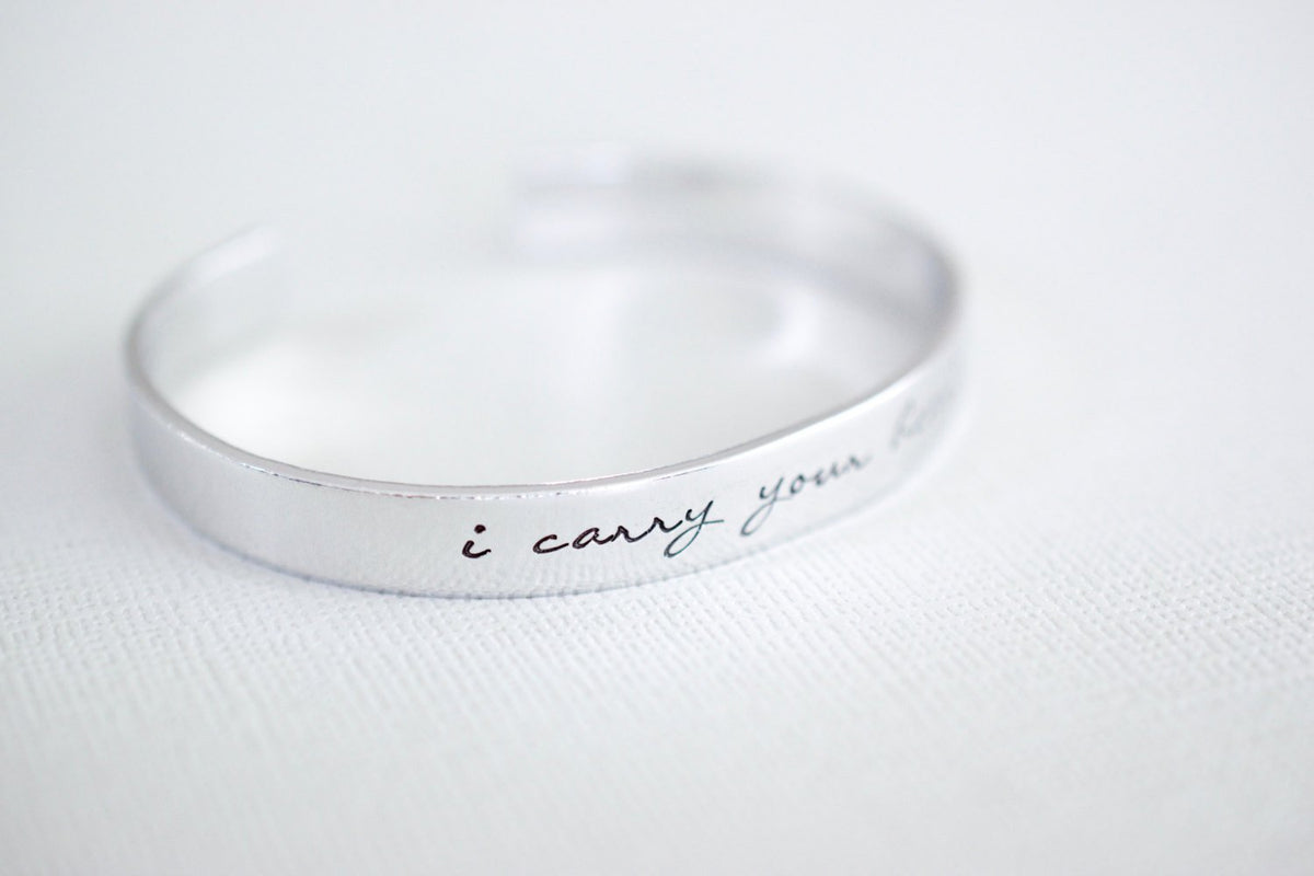 I carry your heart Cuff Bracelet , alternate angle