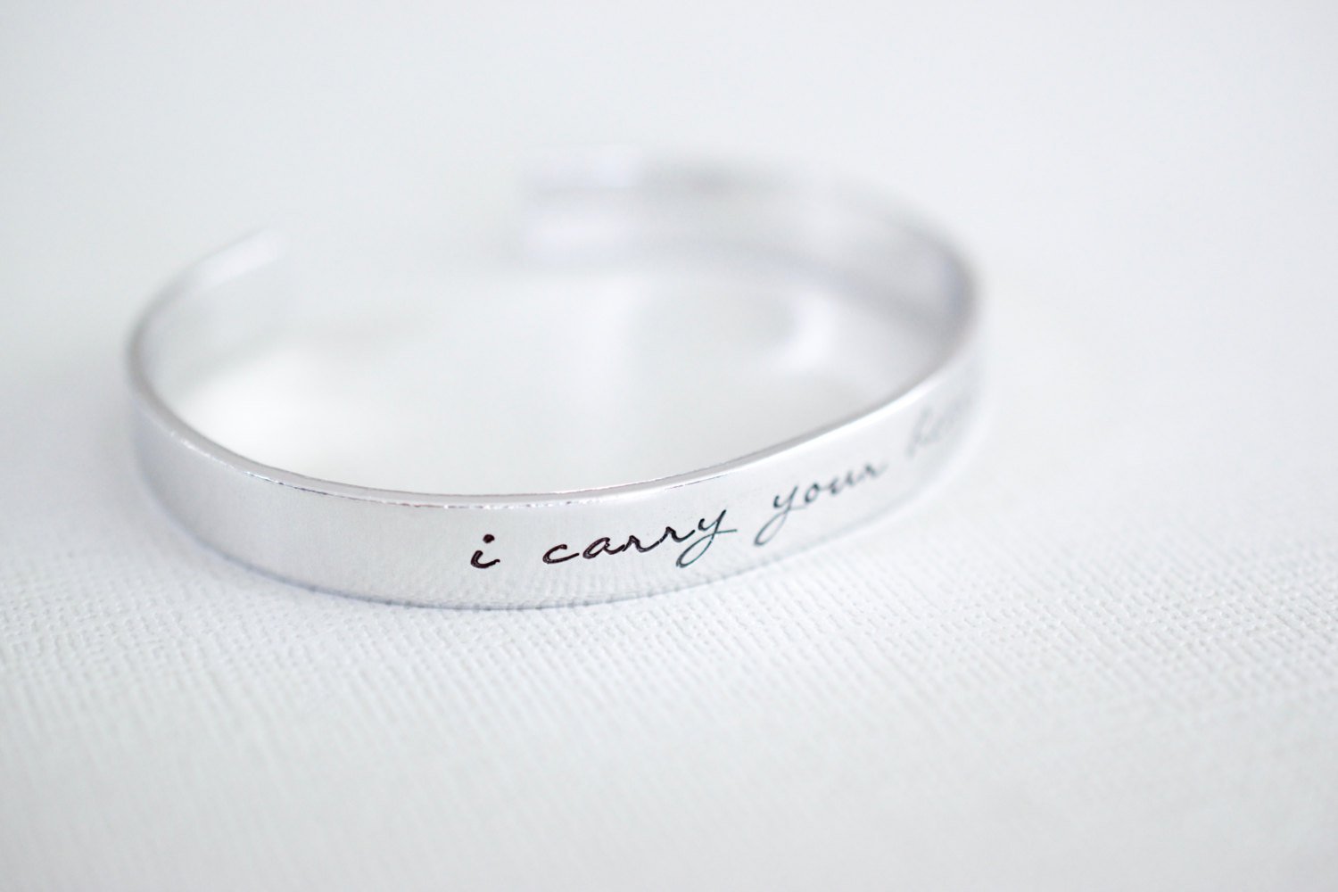 I carry your heart Cuff Bracelet , alternate angle